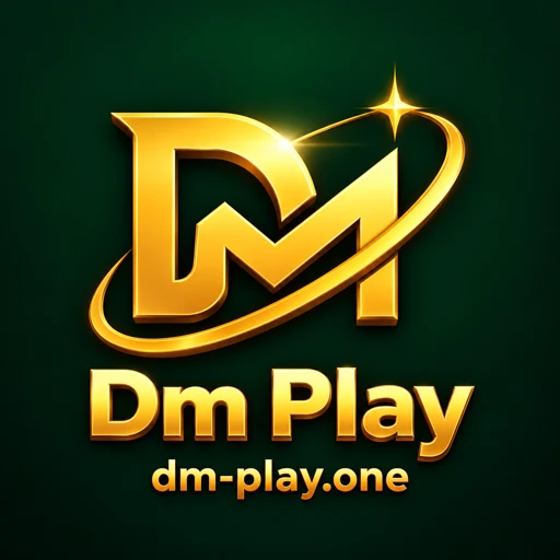 Dm Play gold monogram on emerald with dm-play.one